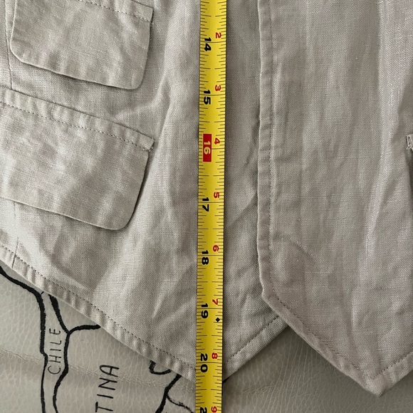 Mango Pre-loved Beige Xsmall 100% Linen Vest - Picture 7 of 7